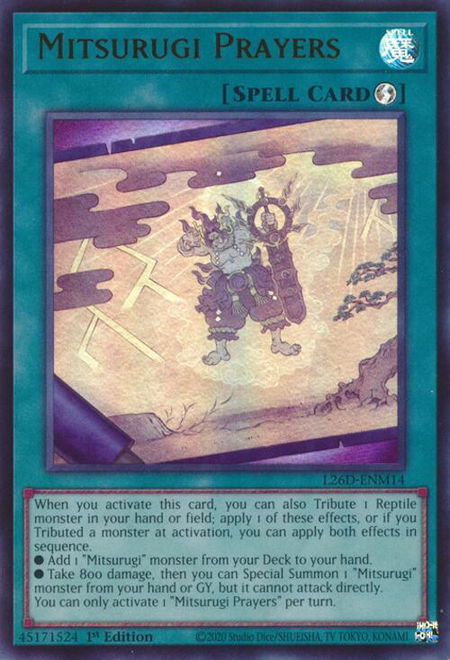 Mitsurugi Prayers (Ultra Rare) - Legendary Modern Decks 2026 YuGiOh trading card