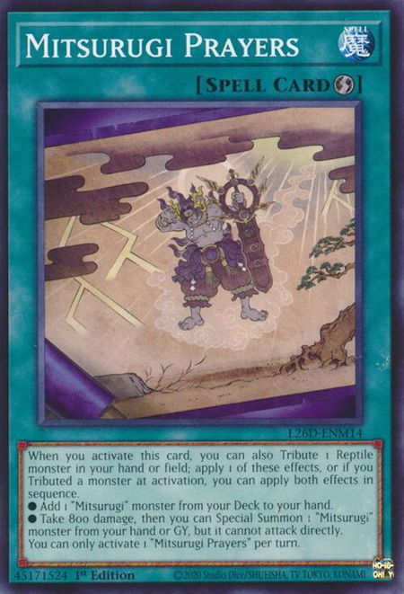 Mitsurugi Prayers - Legendary Modern Decks 2026 YuGiOh trading card