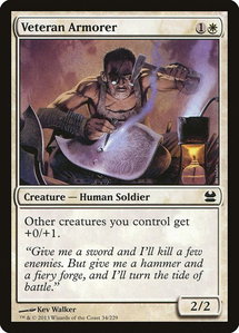 Veteran Armorer - Modern Masters (MMA) #34 - Common Magic: The Gathering Trading Card