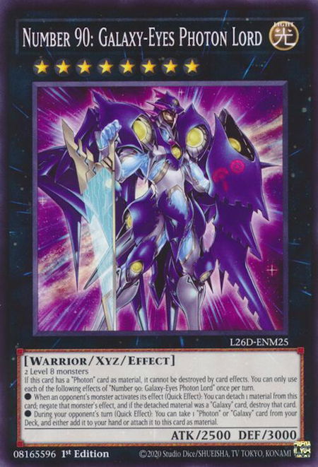 Number 90: Galaxy-Eyes Photon Lord - Legendary Modern Decks 2026 YuGiOh trading card