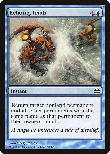 Echoing Truth trading card from Modern Masters Echoing Truth - Modern Masters Magic: The Gathering trading card