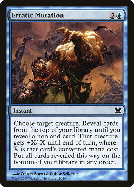 Erratic Mutation trading card from Modern Masters Erratic Mutation - Modern Masters Magic: The Gathering trading card