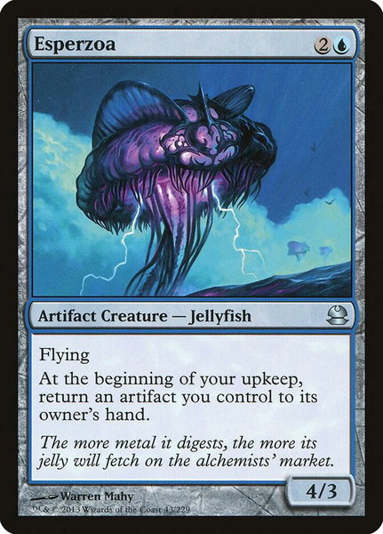 Esperzoa trading card from Modern Masters Esperzoa - Modern Masters Magic: The Gathering trading card