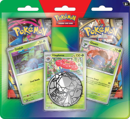 2-Pack Blister Pack [Oddish, Gloom, & Vileplume] - Miscellaneous Cards & Products Pokémon trading card