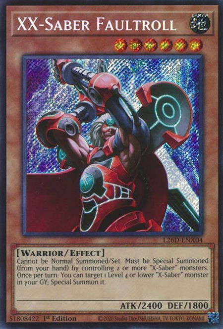 XX-Saber Faultroll (Secret Rare) trading card from Legendary Modern Decks 2026 XX-Saber Faultroll (Secret Rare) - Legendary Modern Decks 2026 YuGiOh trading card