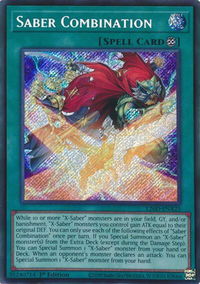 Saber Combination (Secret Rare) - Legendary Modern Decks 2026 (L26D) #L26D-ENX25 - Secret Rare YuGiOh Trading Card