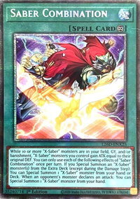 Saber Combination (Starlight Rare) - Legendary Modern Decks 2026 (L26D) #L26D-ENX25 - Starlight Rare YuGiOh Trading Card