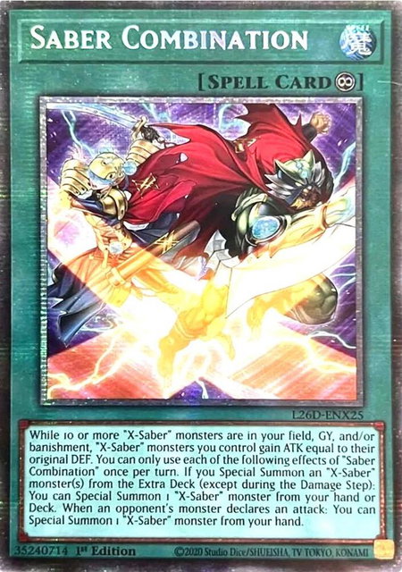 Saber Combination (Starlight Rare) - Legendary Modern Decks 2026 YuGiOh trading card