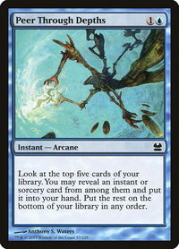 Peer Through Depths - Modern Masters (MMA) #57 - Common Magic: The Gathering Trading Card
