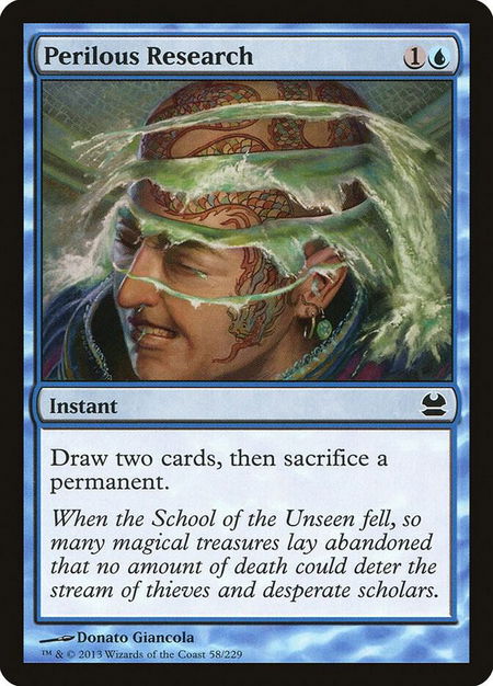 Perilous Research - Modern Masters Magic: The Gathering trading card