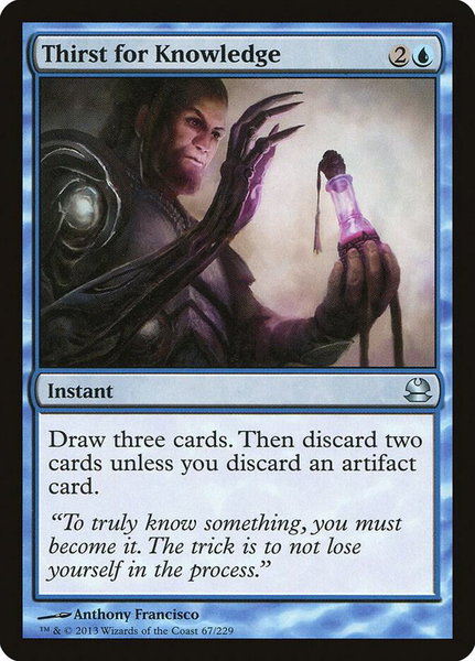 Thirst for Knowledge trading card from Modern Masters Thirst for Knowledge - Modern Masters Magic: The Gathering trading card