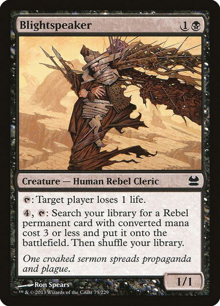 Blightspeaker - Modern Masters Magic: The Gathering trading card