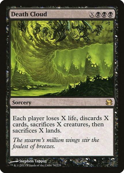 Death Cloud trading card from Modern Masters Death Cloud - Modern Masters Magic: The Gathering trading card