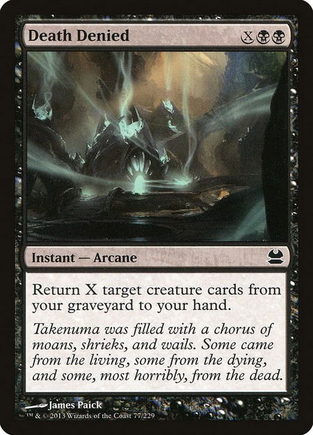 Death Denied - Modern Masters Magic: The Gathering trading card
