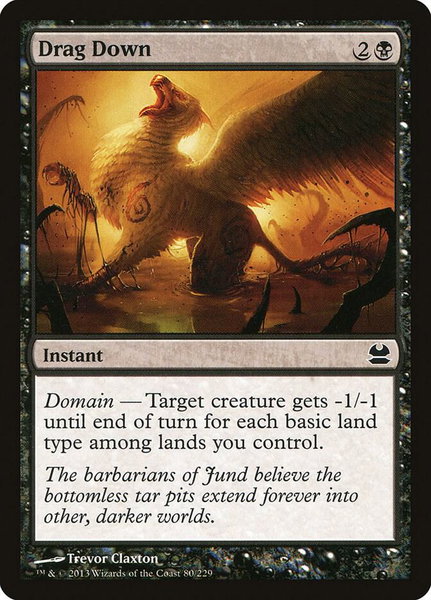 Drag Down trading card from Modern Masters Drag Down - Modern Masters Magic: The Gathering trading card