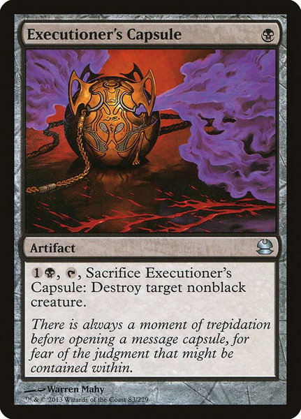 Executioner's Capsule trading card from Modern Masters Executioner's Capsule - Modern Masters Magic: The Gathering trading card