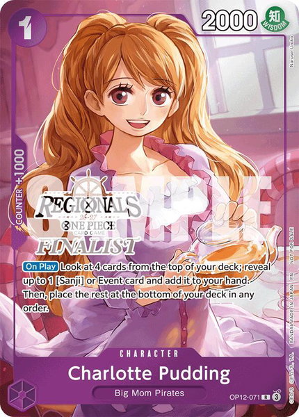 Charlotte Pudding (Regionals Finalist Card Set 26-27) trading card from One Piece Promotion Cards Charlotte Pudding (Regionals Finalist Card Set 26-27) - One Piece Promotion Cards One Piece trading card