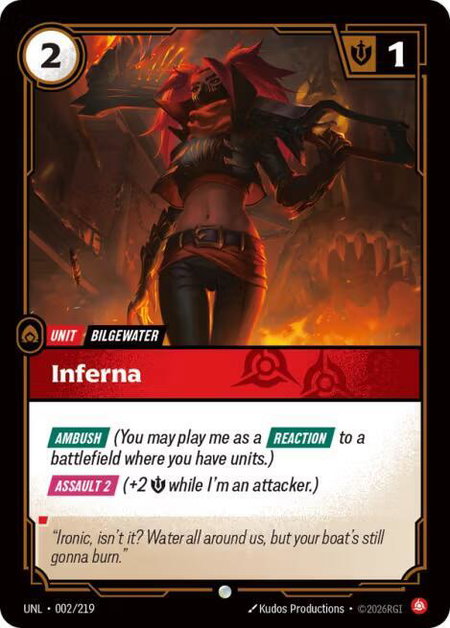 Inferna - Unleashed Riftbound trading card