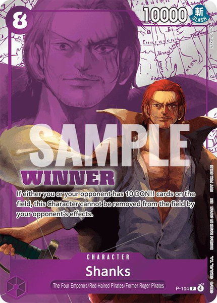 Shanks (Winner Pack 2026 Vol. 2) trading card from One Piece Promotion Cards Shanks (Winner Pack 2026 Vol. 2) - One Piece Promotion Cards One Piece trading card