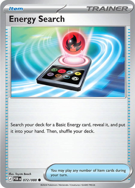 Energy Search trading card from ME03: Perfect Order Energy Search - ME03: Perfect Order Pokémon trading card