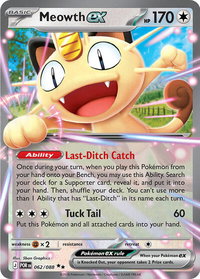 Meowth ex - 062/088 - ME03: Perfect Order (ME03) #062/088 - Double Rare Pokémon Trading Card