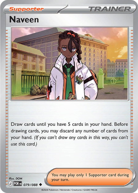 Naveen - 079/088 trading card from ME03: Perfect Order Naveen - 079/088 - ME03: Perfect Order Pokémon trading card