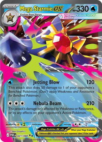 Mega Starmie ex - 021/088 - ME03: Perfect Order (ME03) #021/088 - Double Rare Pokémon Trading Card