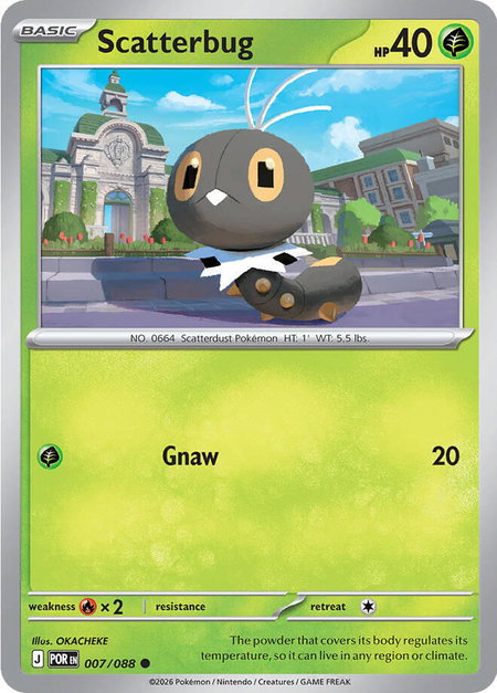 Scatterbug trading card from ME03: Perfect Order Scatterbug - ME03: Perfect Order Pokémon trading card