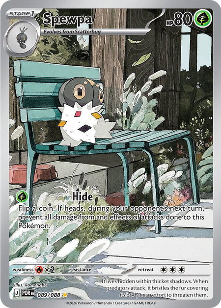 Spewpa - 089/088 trading card from ME03: Perfect Order Spewpa - 089/088 - ME03: Perfect Order Pokémon trading card