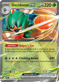 Decidueye ex - 012/088 - ME03: Perfect Order (ME03) #012/088 - Double Rare Pokémon Trading Card