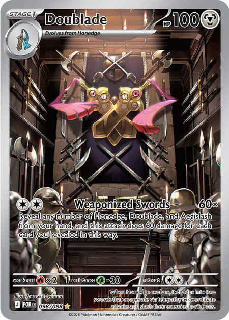Doublade - 098/088 trading card from ME03: Perfect Order Doublade - 098/088 - ME03: Perfect Order Pokémon trading card