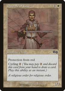 Disciple of Law - Urza's Saga (USG) #11 - Common Magic: The Gathering Trading Card