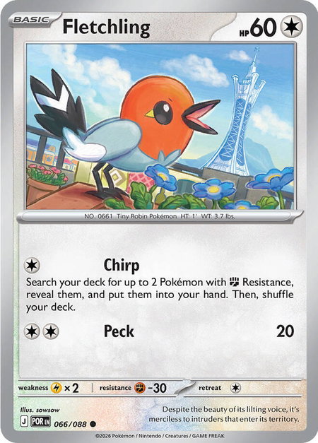 Fletchling - ME03: Perfect Order Pokémon trading card