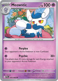 Meowstic - ME03: Perfect Order (ME03) #034/088 - Uncommon Pokémon Trading Card