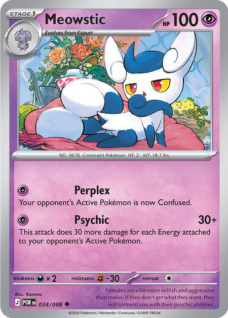 Meowstic trading card from ME03: Perfect Order Meowstic - ME03: Perfect Order Pokémon trading card