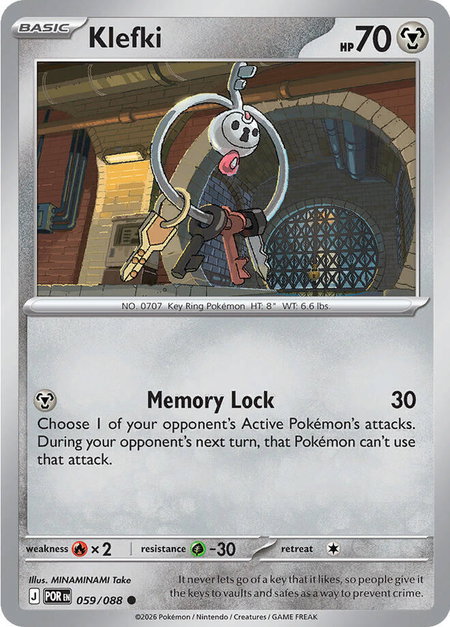 Klefki trading card from ME03: Perfect Order Klefki - ME03: Perfect Order Pokémon trading card