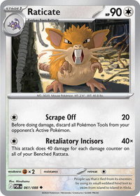 Raticate - 061/088 - ME03: Perfect Order (ME03) #061/088 - Uncommon Pokémon Trading Card