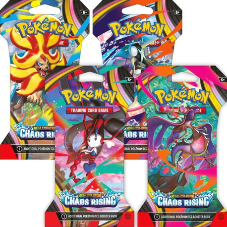Chaos Rising Sleeved Booster Pack Art Bundle [Set of 4] - ME04: Chaos Rising Pokémon trading card