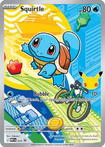 Squirtle - 039 trading card from ME: Mega Evolution Promo Squirtle - 039 - ME: Mega Evolution Promo Pokémon trading card