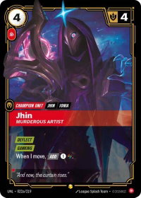 Jhin - Murderous Artist (Alternate Art) - Unleashed (UNL) #022a/219 - Showcase Riftbound Trading Card