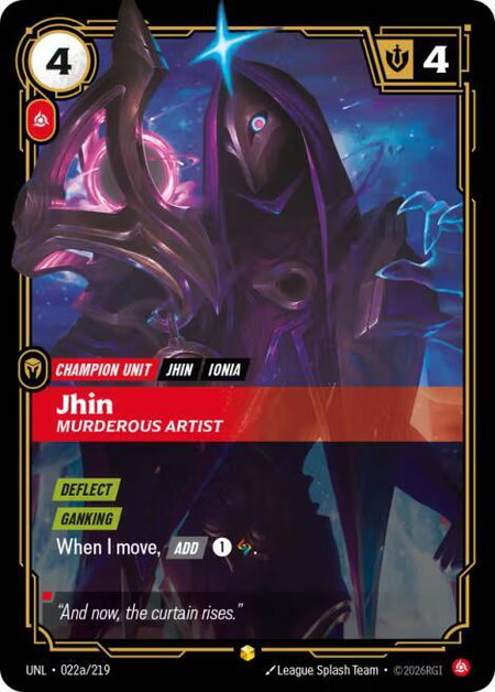 Jhin - Murderous Artist (Alternate Art) - Unleashed Riftbound trading card