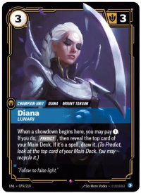 Diana - Lunari - Unleashed (UNL) #079/219 - Rare Riftbound Trading Card