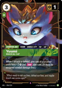 Yuumi - Magical Cat - Unleashed (UNL) #056/219 - Rare Riftbound Trading Card