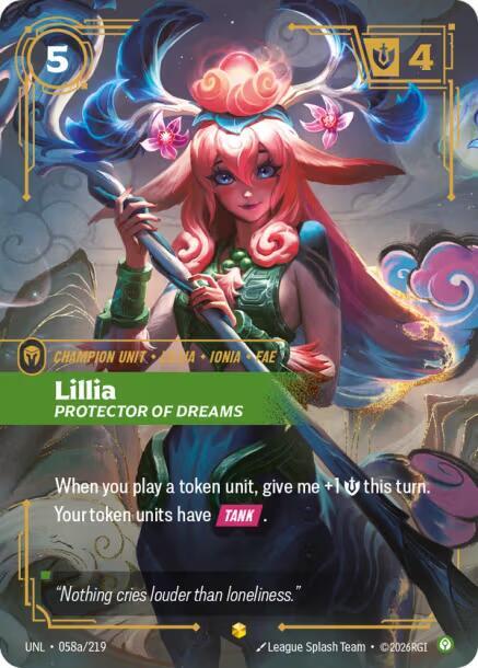 Lillia - Protector of Dreams (Alternate Art) - Unleashed Riftbound trading card