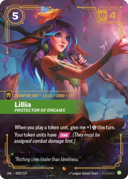 Lillia - Protector of Dreams - Unleashed Riftbound trading card
