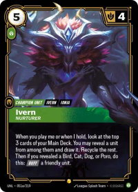 Ivern - Nurturer (Alternate Art) - Unleashed (UNL) #051a/219 - Showcase Riftbound Trading Card