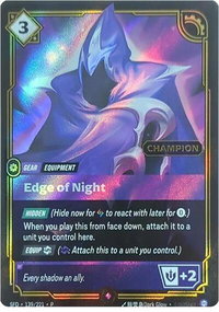 Edge of Night (Champion) - Riftbound Organized Play Promotional Cards (OPP) #139/221 - Promo Riftbound Trading Card