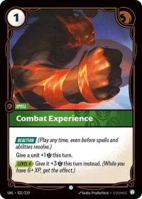 Combat Experience - Unleashed (UNL) #031/219 - Common Riftbound Trading Card