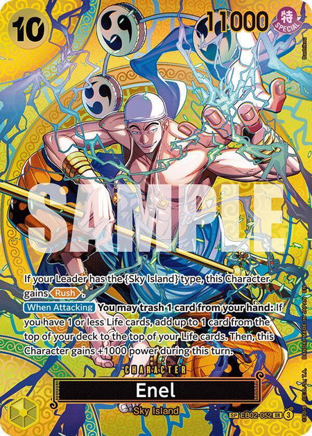 Enel (SP) trading card from Adventure on Kami's Island Enel (SP) - Adventure on Kami's Island One Piece trading card