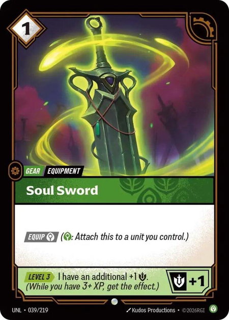 Soul Sword - Unleashed Riftbound trading card